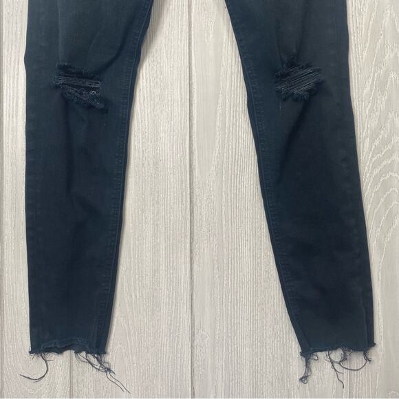 Miss Me Women's Black 01 Raw Hem Stretchy Ankle Skinny Denim Jeans Size 26 - Picture 10 of 12